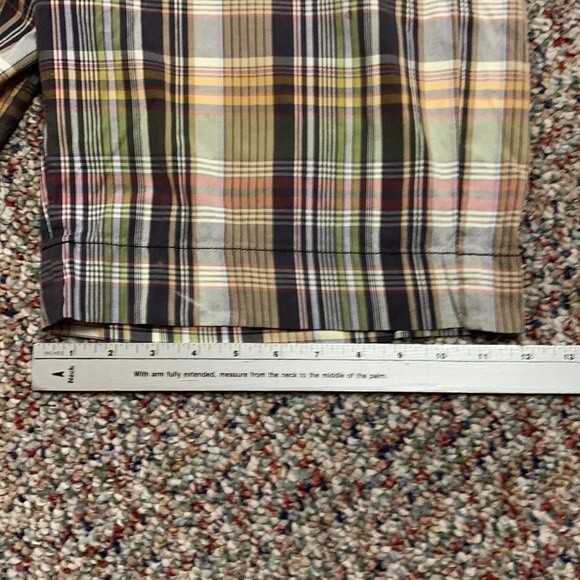 Polo Ralph Lauren Multicolored Plaid Flat Front 10" Inseam Bermuda Shorts Sz 32 - Picture 14 of 15